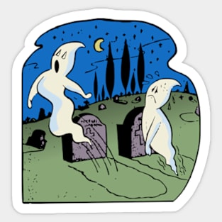 Ghost night rejection Sticker